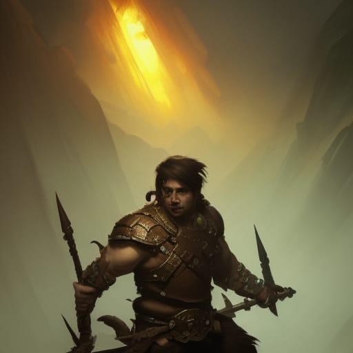 Halfling barbarian