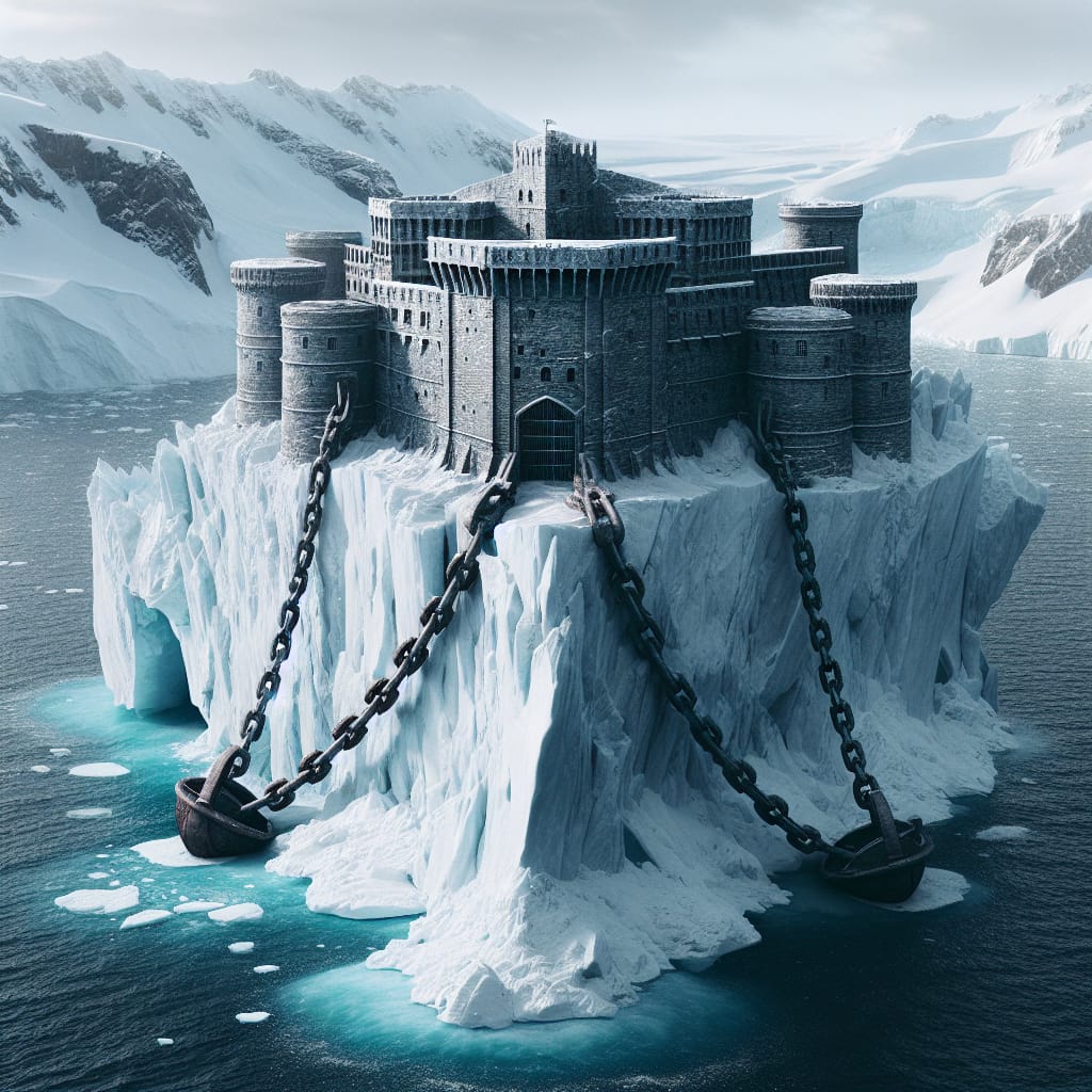 A DND prison on an iceberg