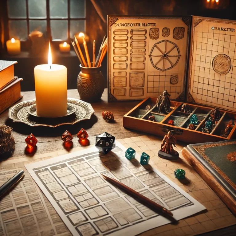 A setup of a Dungeon Master